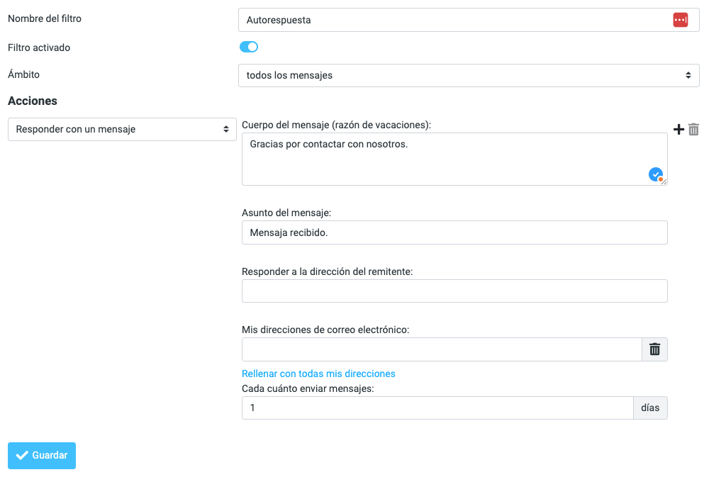 Formulari d'opcions del filtre