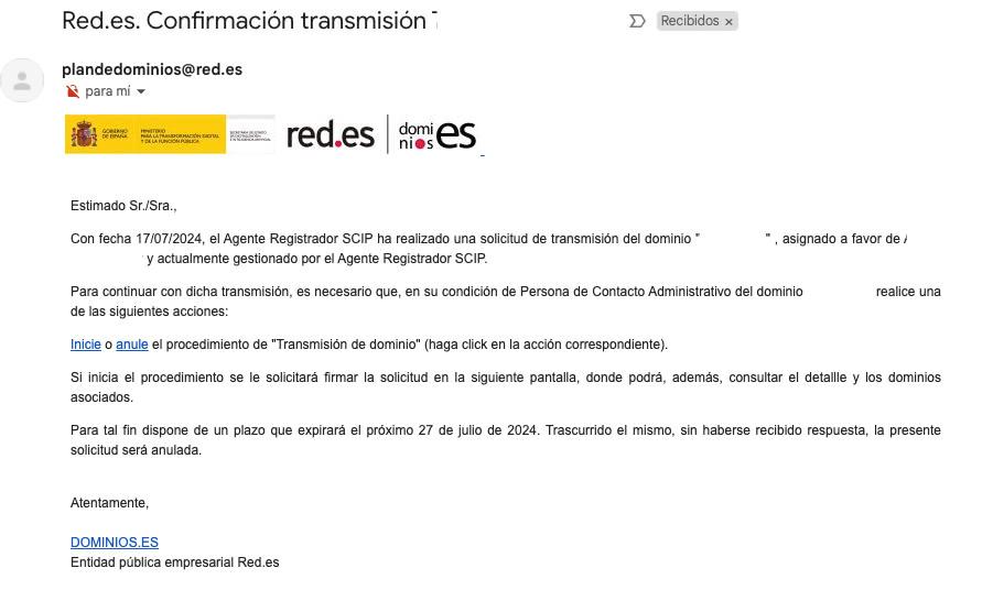 Iniciar cambio titular
