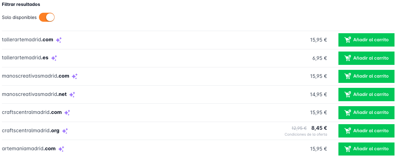 Resultados de la búsqueda por IA