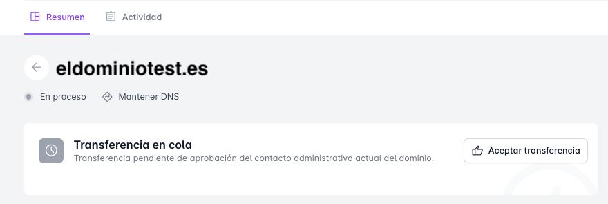 Transferència en cua