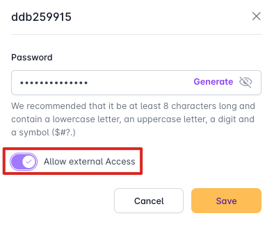 Enable external access