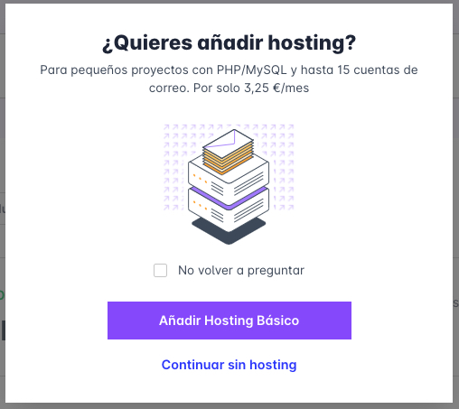 Agregant un hosting al nostre nou domini